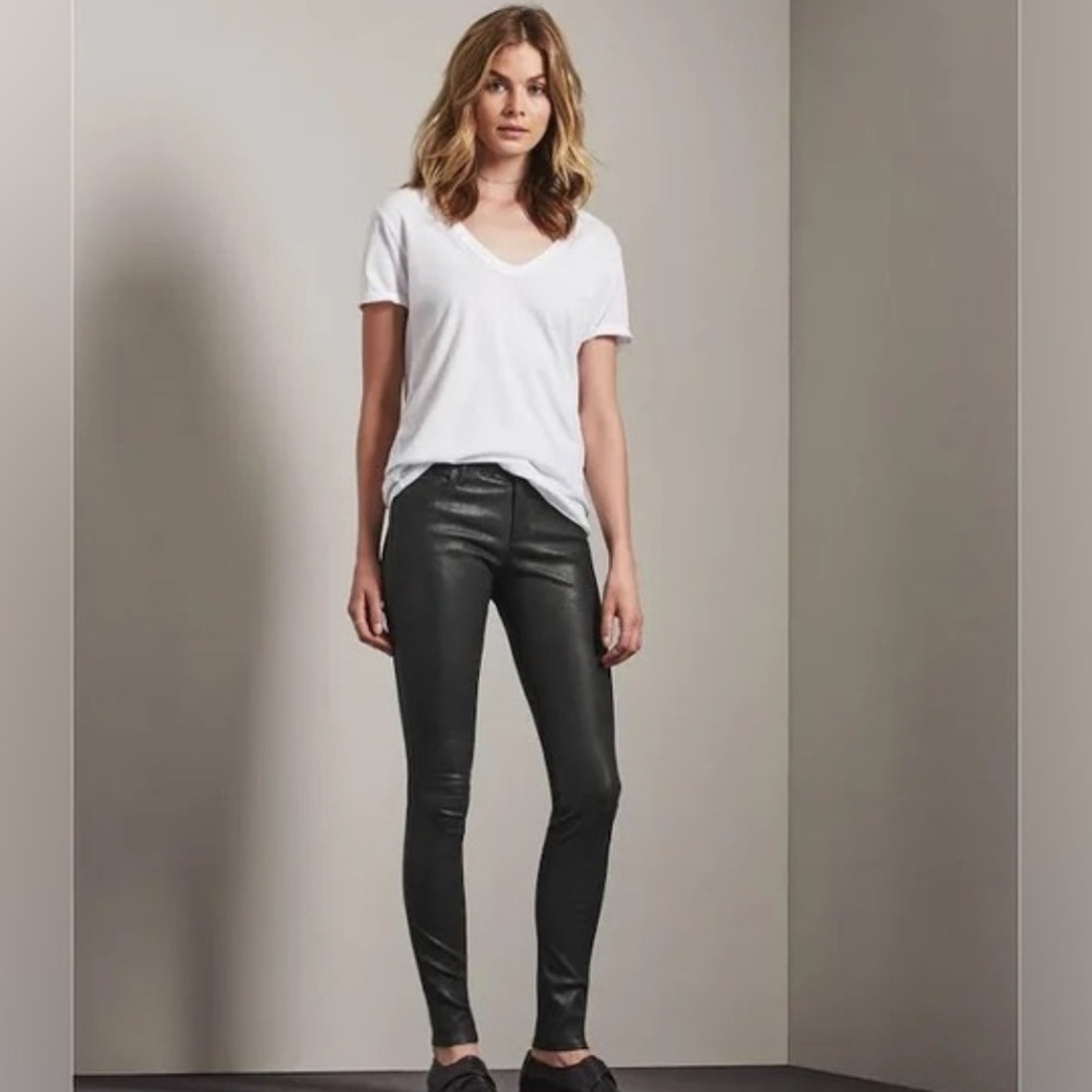 NWT AG Adriano Goldschmied  Leather pants 25